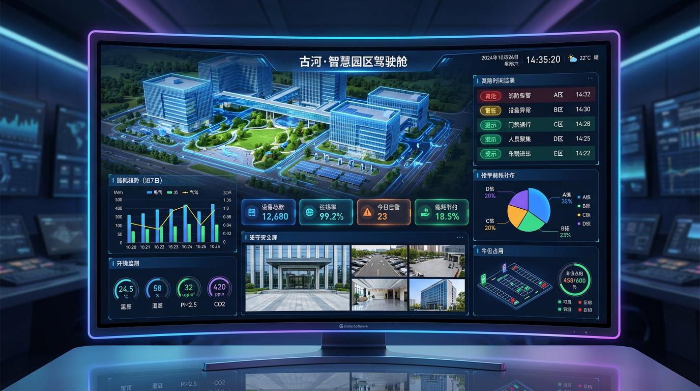 GH-DTMS智慧园区驾驶舱大屏